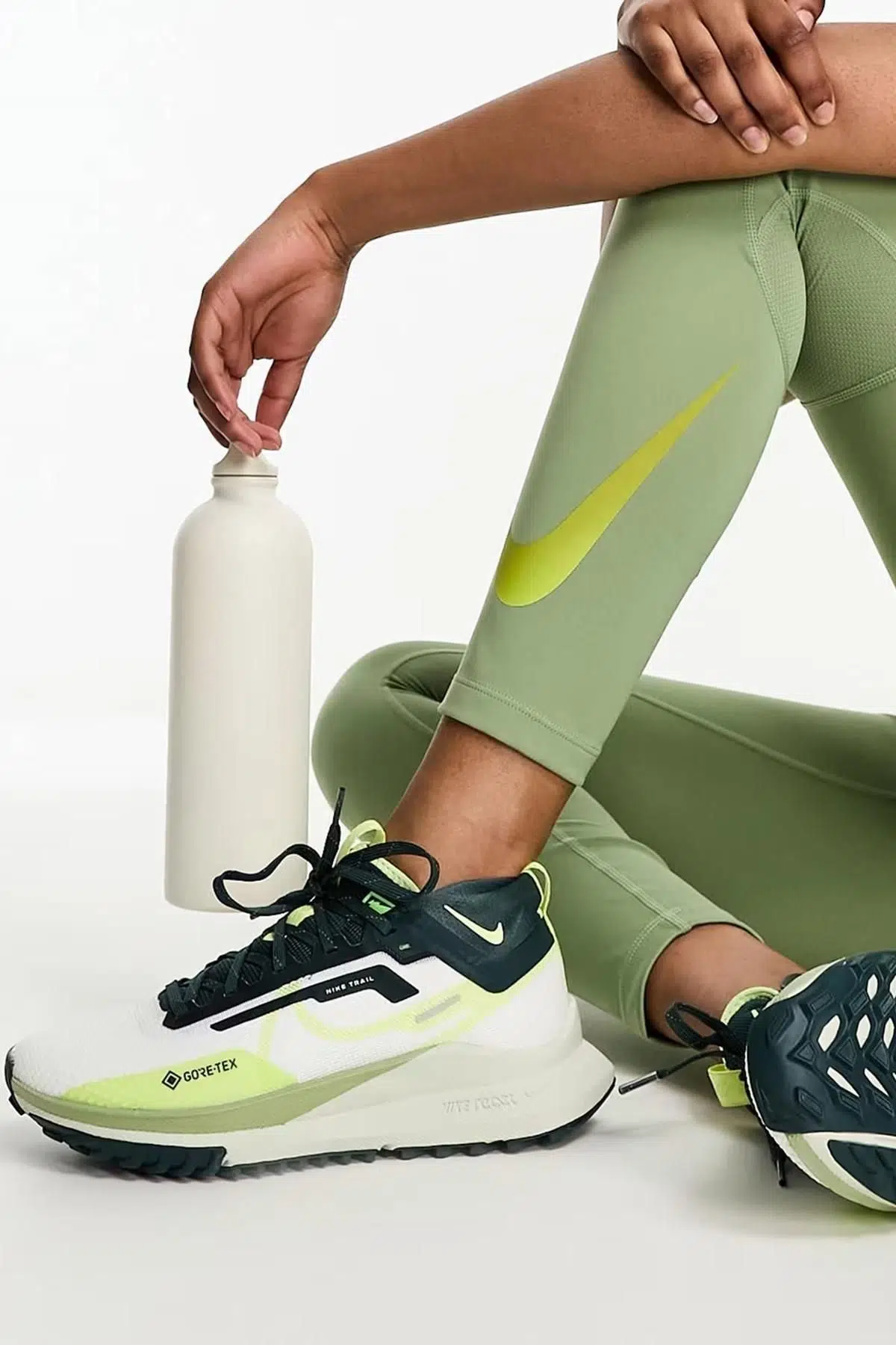 Nike React Pegasus Trail 4 GoreTex Su Geçirmez Reflektörlü Yürüyüş Koşu Ayakkabısı Yeşil