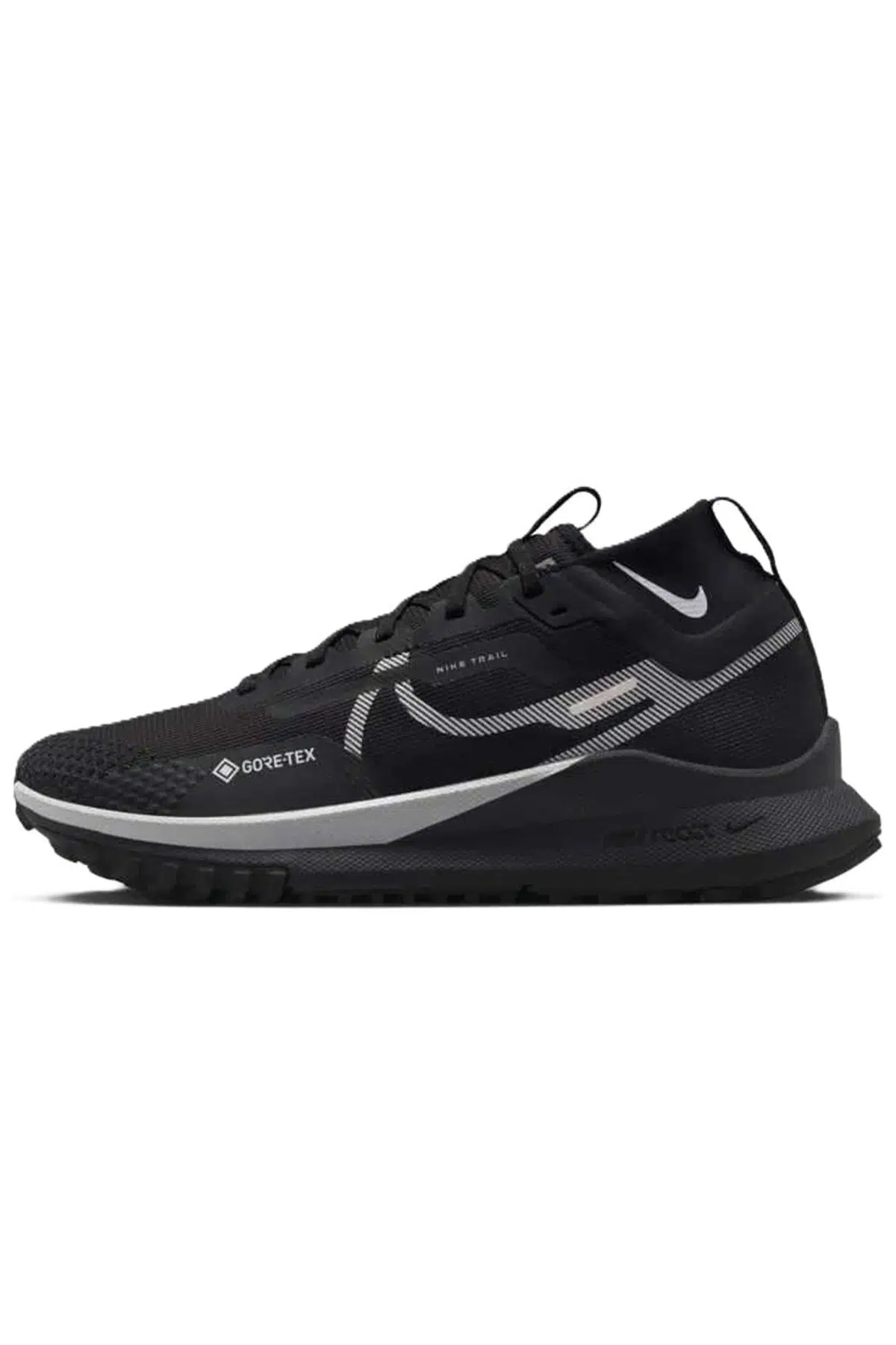 Nike React Pegasus Trail 4 GoreTex Su Geçirmez Reflektörlü Yürüyüş Koşu Ayakkabısı Siyah