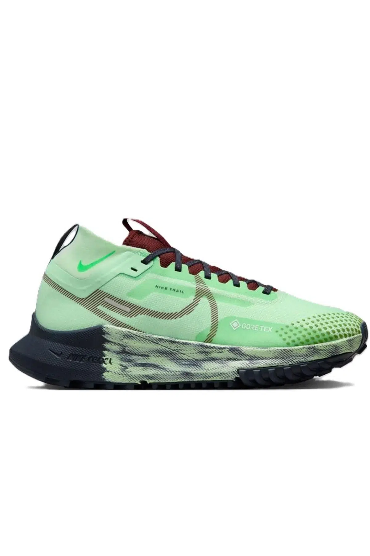 Nike React Pegasus Trail 4 GoreTex Su Geçirmez Reflektörlü Yürüyüş Koşu Ayakkabısı Yeşil-Lacivert