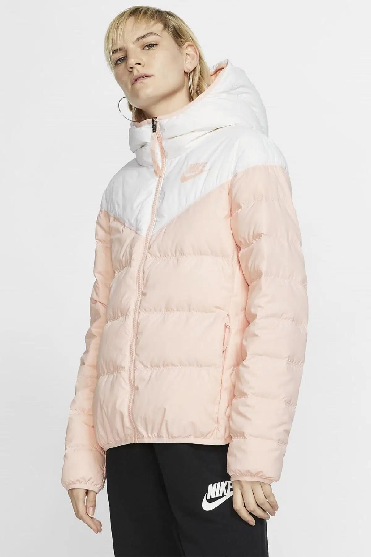 Nike Reversible DownFill Çift Taraflı Kaz Tüyü Mont Pembe Beyaz