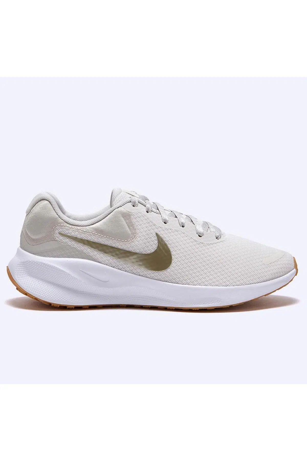 Nike Revolution 7 Gold Swoosh Kadın Yürüyüş Koşu Ayakkabısı Krem