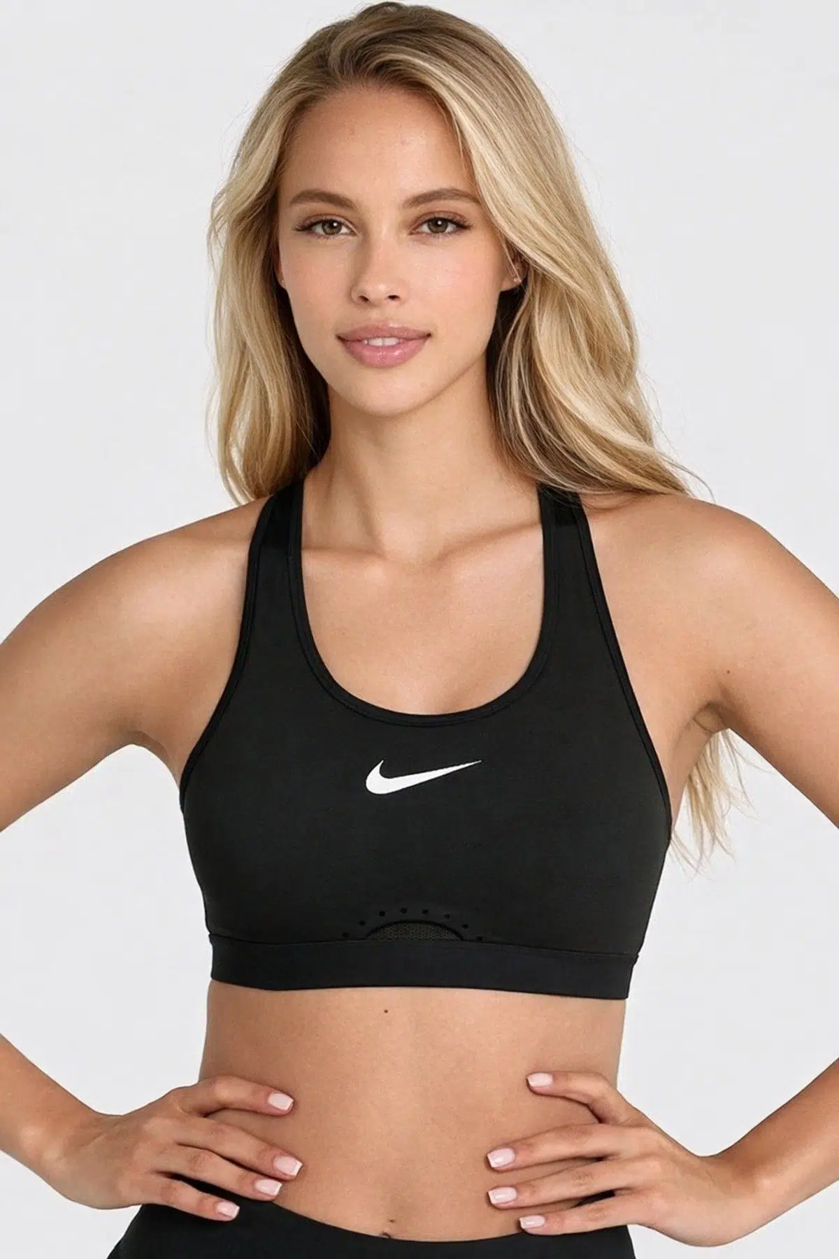 Nike Swoosh High Support Non Padded Adjustable Sports Bra Kadın Yüksek Destekli Spor Sütyeni Siyah