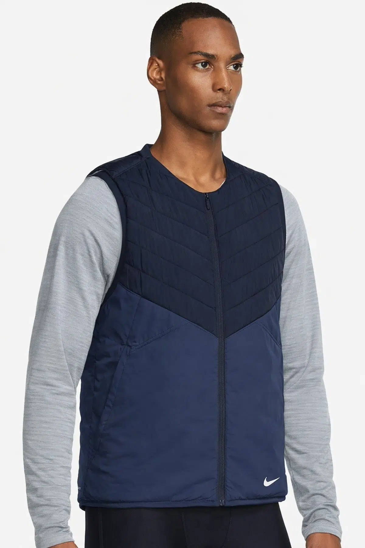 Nike Running Therma Fit Repel Synthetic Fill Sentetik Dolgulu Termal Reflektörlü Erkek Koşu Yelek Lacivert