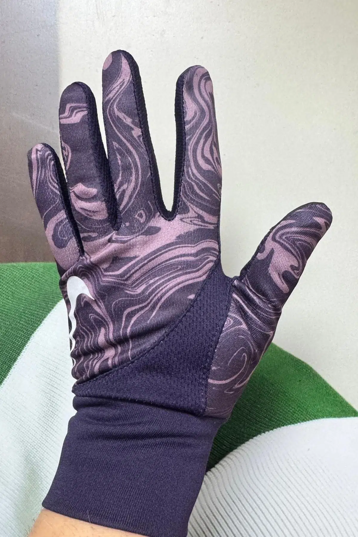 Nike Running Touchscreen Glove Reflective Purple Dokunmatik Uyumlu Spor Eldiveni Mor