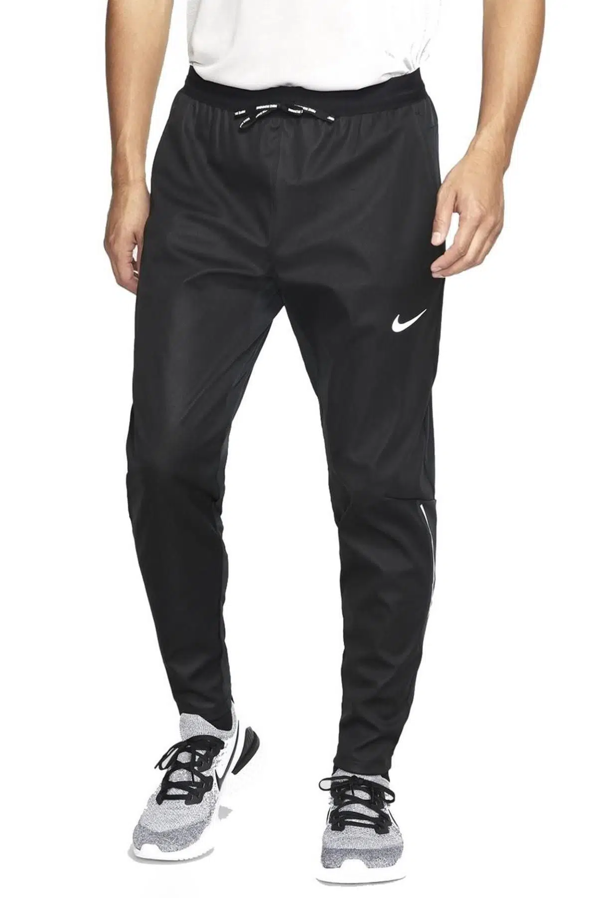 Nike Shield Phenom Suitici Erkek Siyah Koşu Eşofman Altı