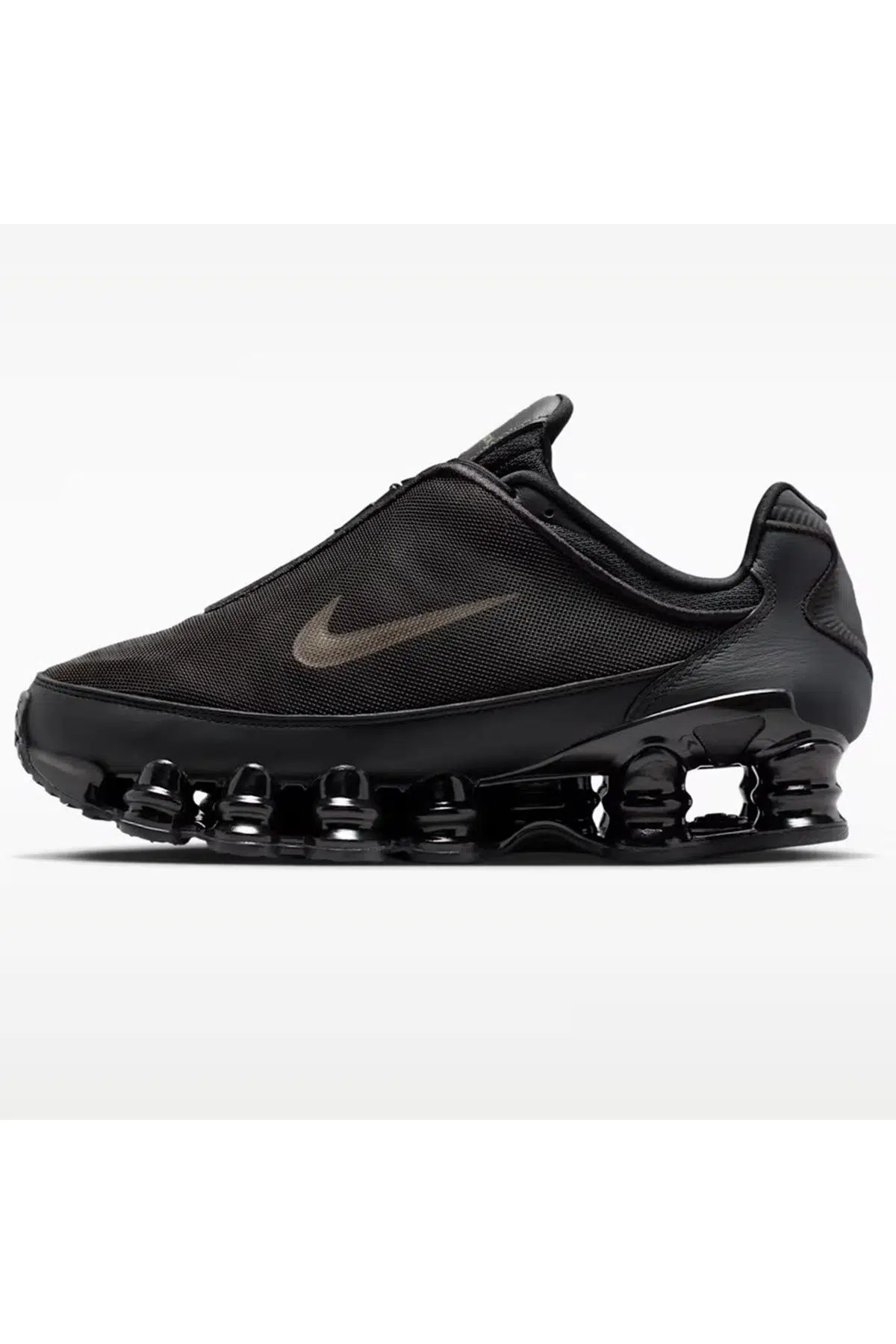 Nike Shox TL 'Black Cave Stone'Unisex Sneaker Gizli Bağcıklı Fermuarlı Günlük Spor Ayakkabı Siyah