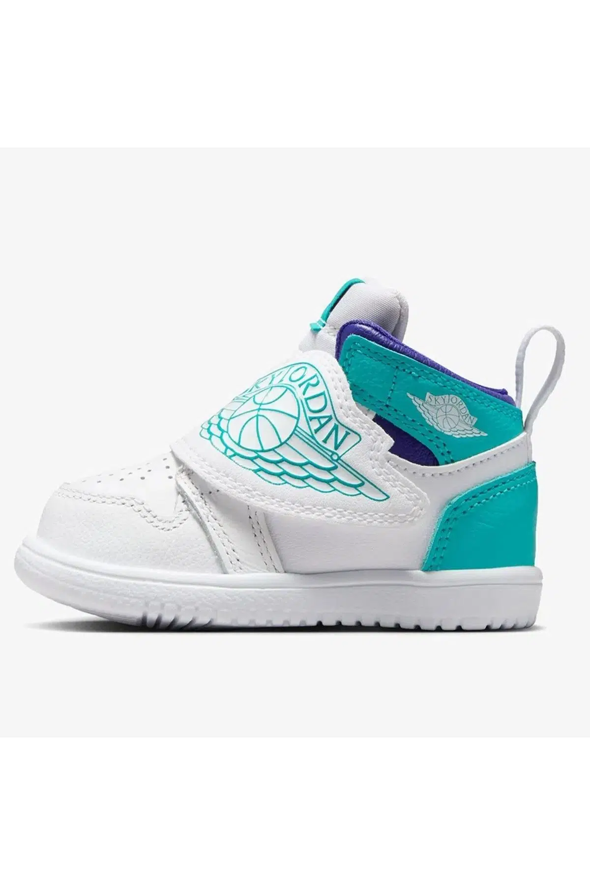 Nike Sky Jordan 1 TD Leather Infant Sneaker Hakiki Deri Cırt Bantlı Çocuk Günlük Spor Ayakkabı Beyaz Yeşil