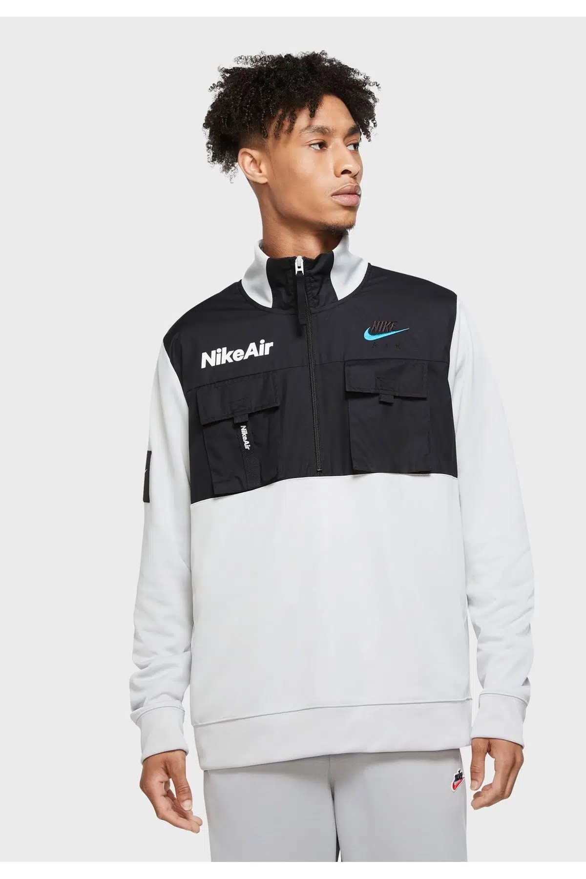 Nike Sportswear Air Erkek Gri Sweatshirt