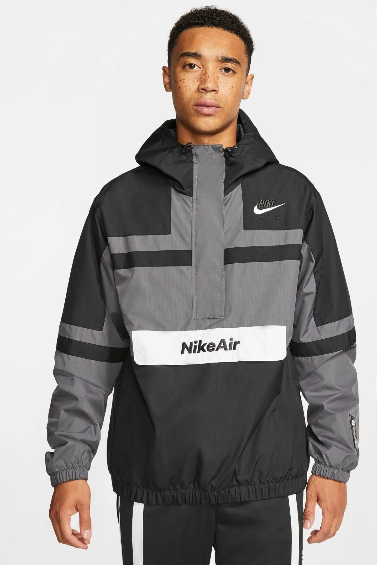 Nike Sportswear Air Erkek Siyah-Gri Ceket / Sweatshirt / Rüzgarlık