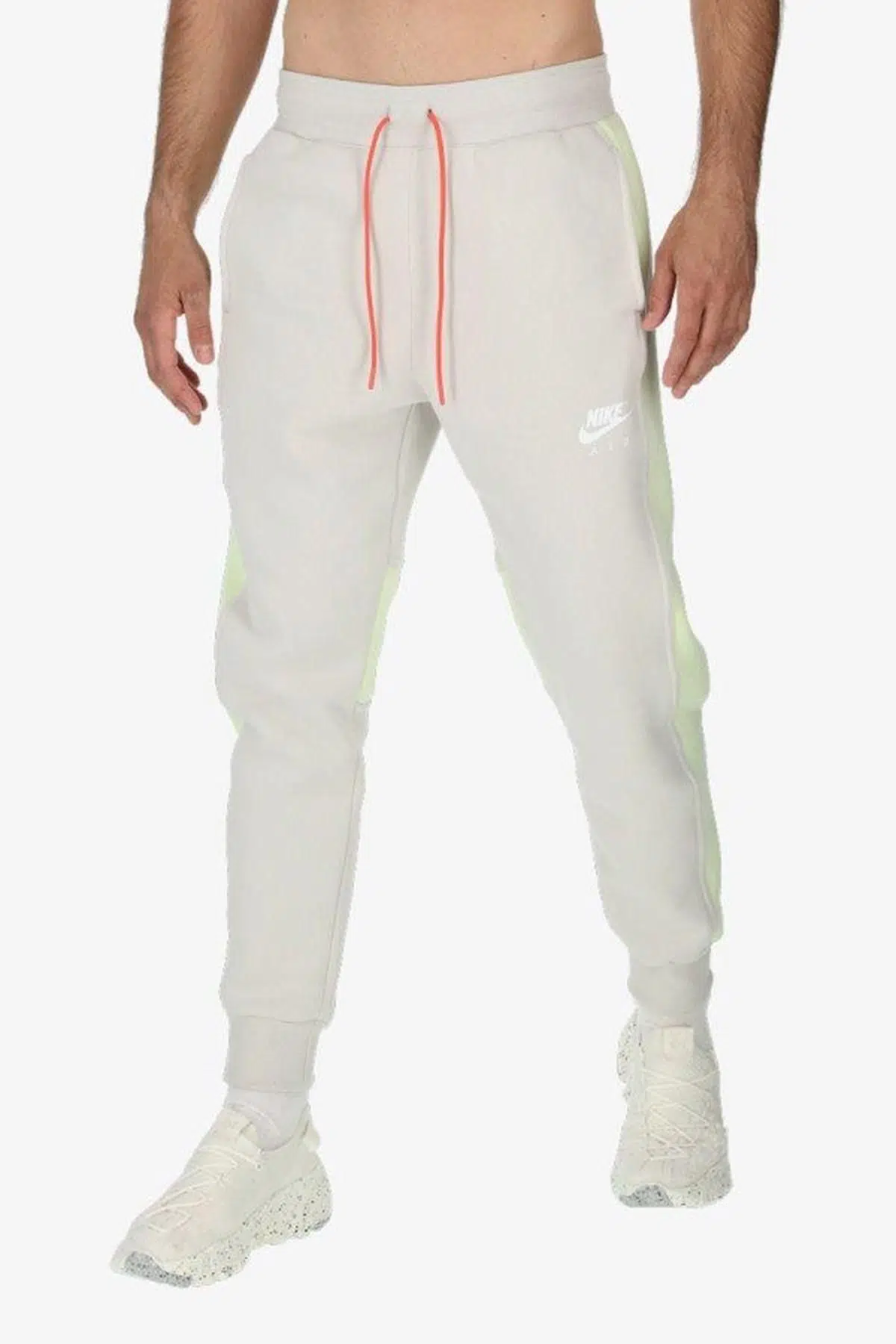 Nike Sportswear Air Fleece Jogger Şardonlu Pamuklu Eşofman Altı Krem Yeşil