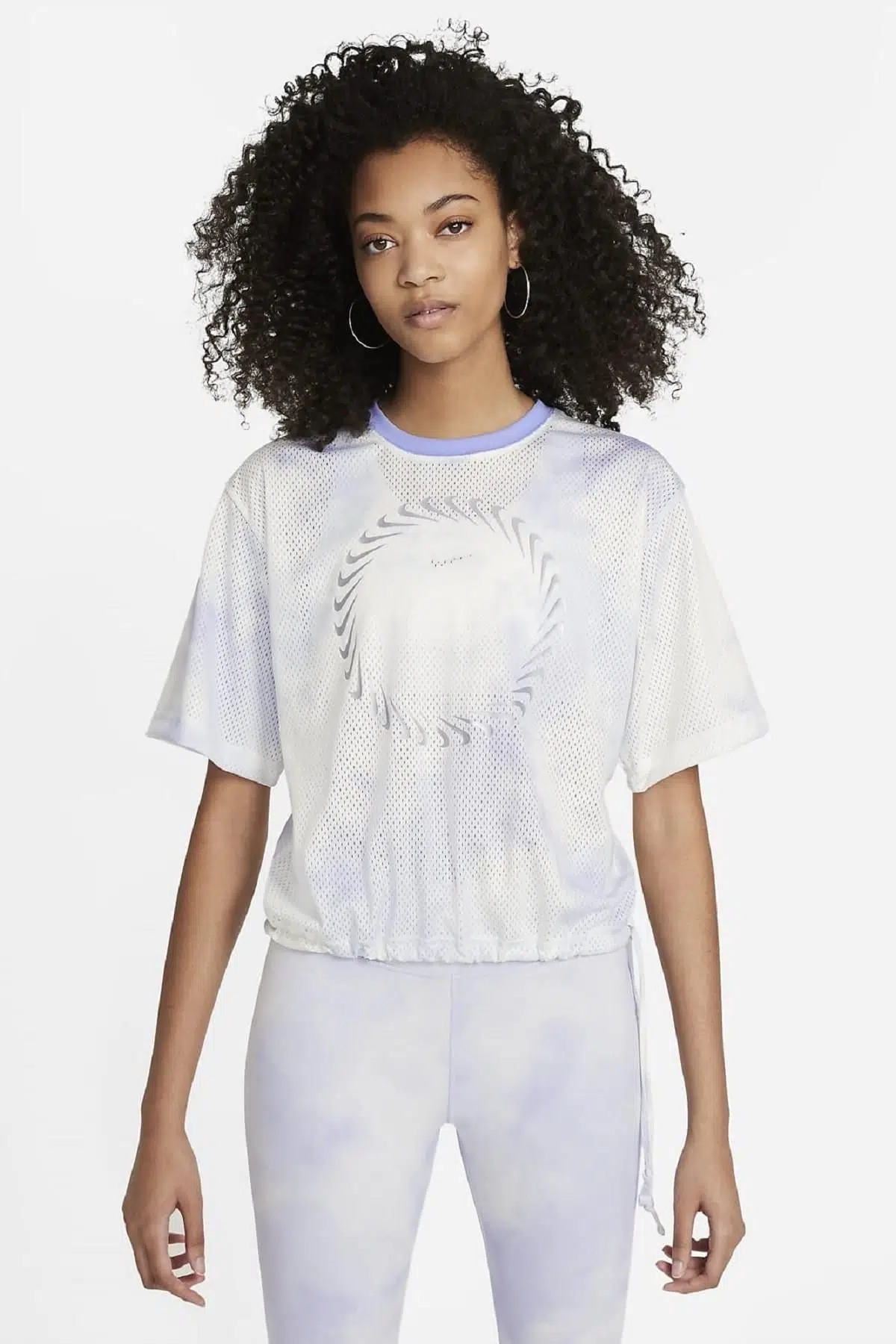Nike Icon Clash Air Panel Sky Dye Loose Fit T-Shirt Bol Kesim Bulut Baskılı Tişört