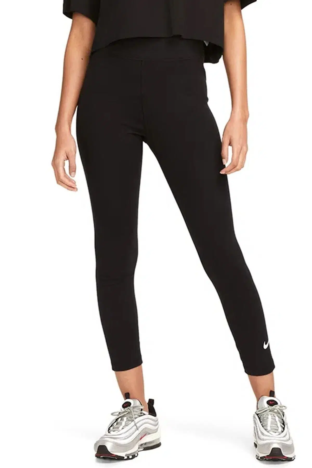 Nike Sportswear Classic 7/8 Womens Tight Black Kadın Günlük Stil Tayt Siyah