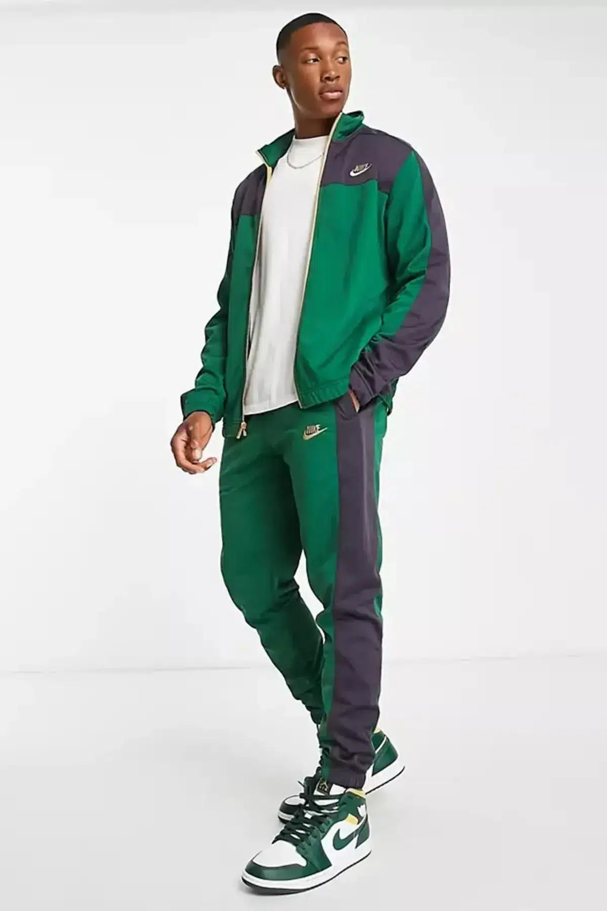 Nike Sportswear Classic Track Suit Eşofman Takımı Lacivert Yeşil
