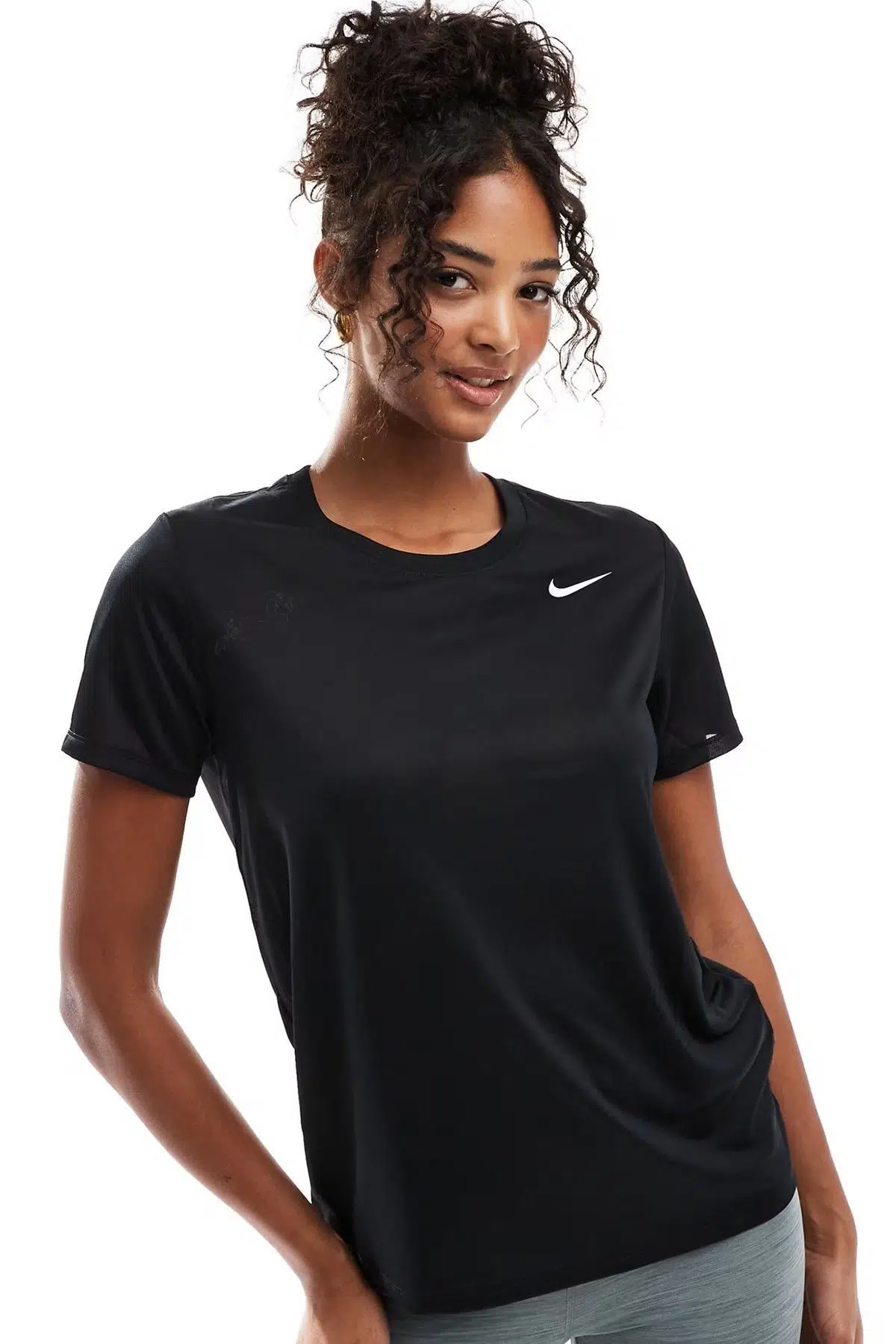 Nike Training Dri Fit Women's T-Shirt in Black Kadın Tişört Siyah