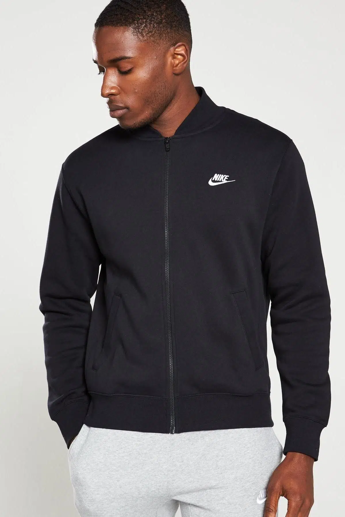 Nike Sportswear Club Fleece Bomber Jacket Siyah Erkek Ceket