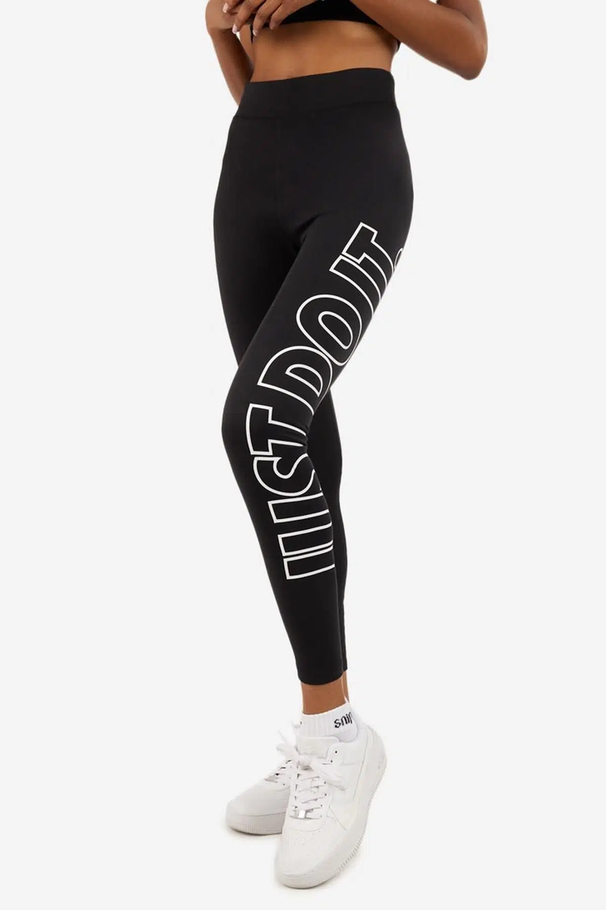 Nike Sportswear Clasic High Rise Cotton Leggings Yüksek Belli Pamuklu Siyah Tayt