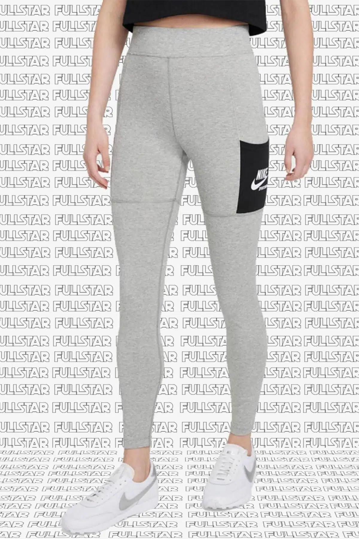 Nike Sportswear Club High-Rise Leggings 2 Cepli Yüksek Belli Pamuklu Gri Tayt