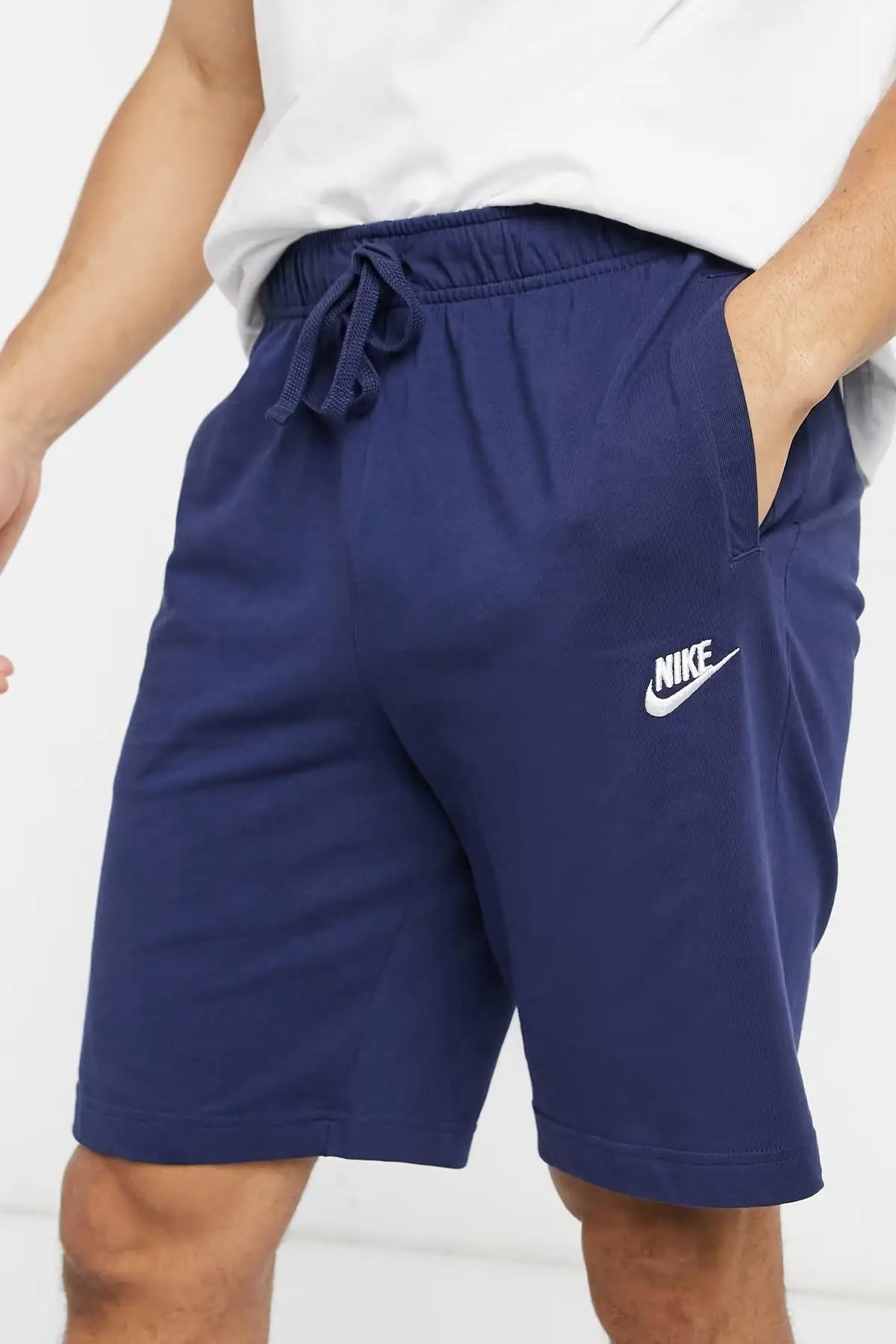 BV2772-410 Nike Sportswear Club Jersey Cotton Shorts Unisex Pamuklu ince Yazlık Şort Lacivert