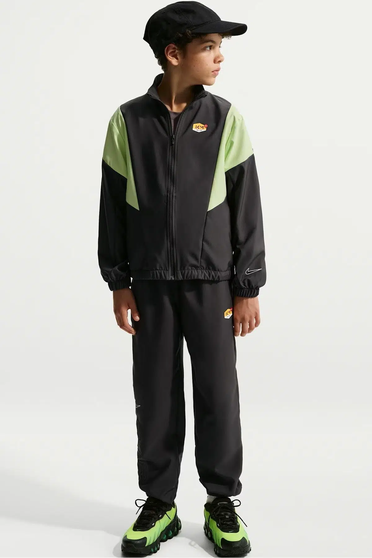 Nike Kylian Mbappe Woven Football Track Suit Çocuk Dokuma Eşofman Takımı Antrasit