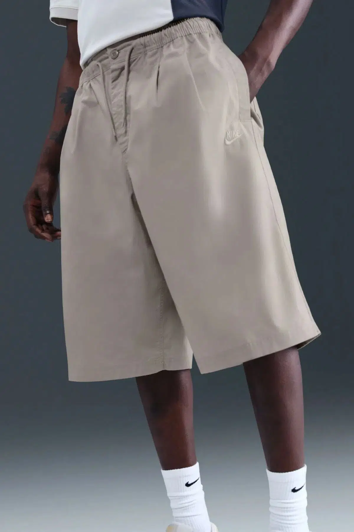 Nike Sportswear Club Seoul Oversize Mens Short Bol Kesim Erkek Bermuda Şort Bej