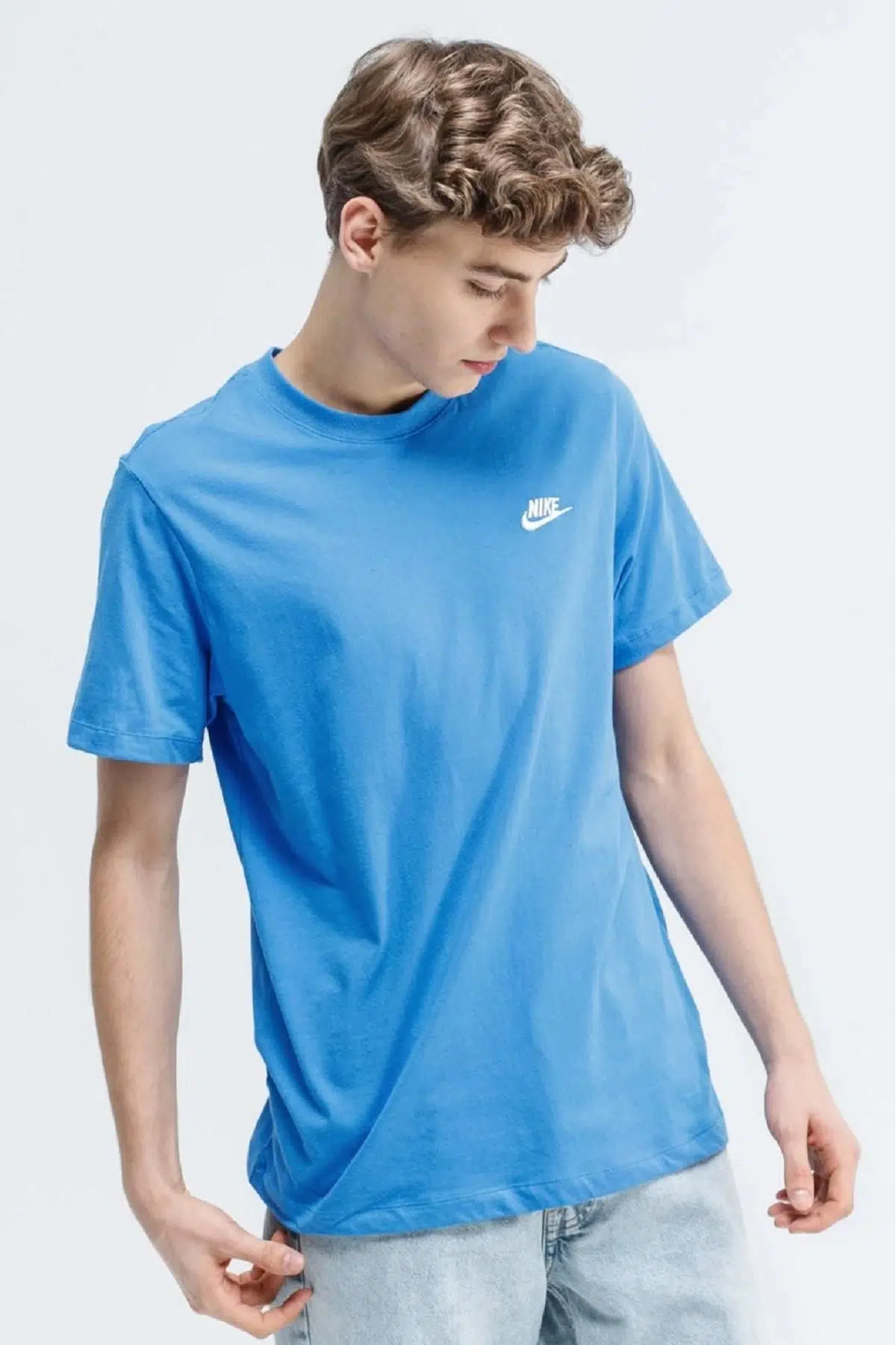 Nike Sportswear Cotton Tee, Mavi Erkek Tişört