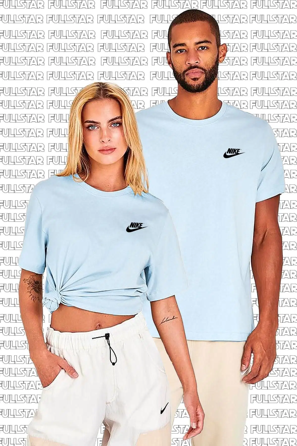 Nike Sportswear Cotton Unisex Short Sleeve Tee Unisex Toz Mavi Tişört