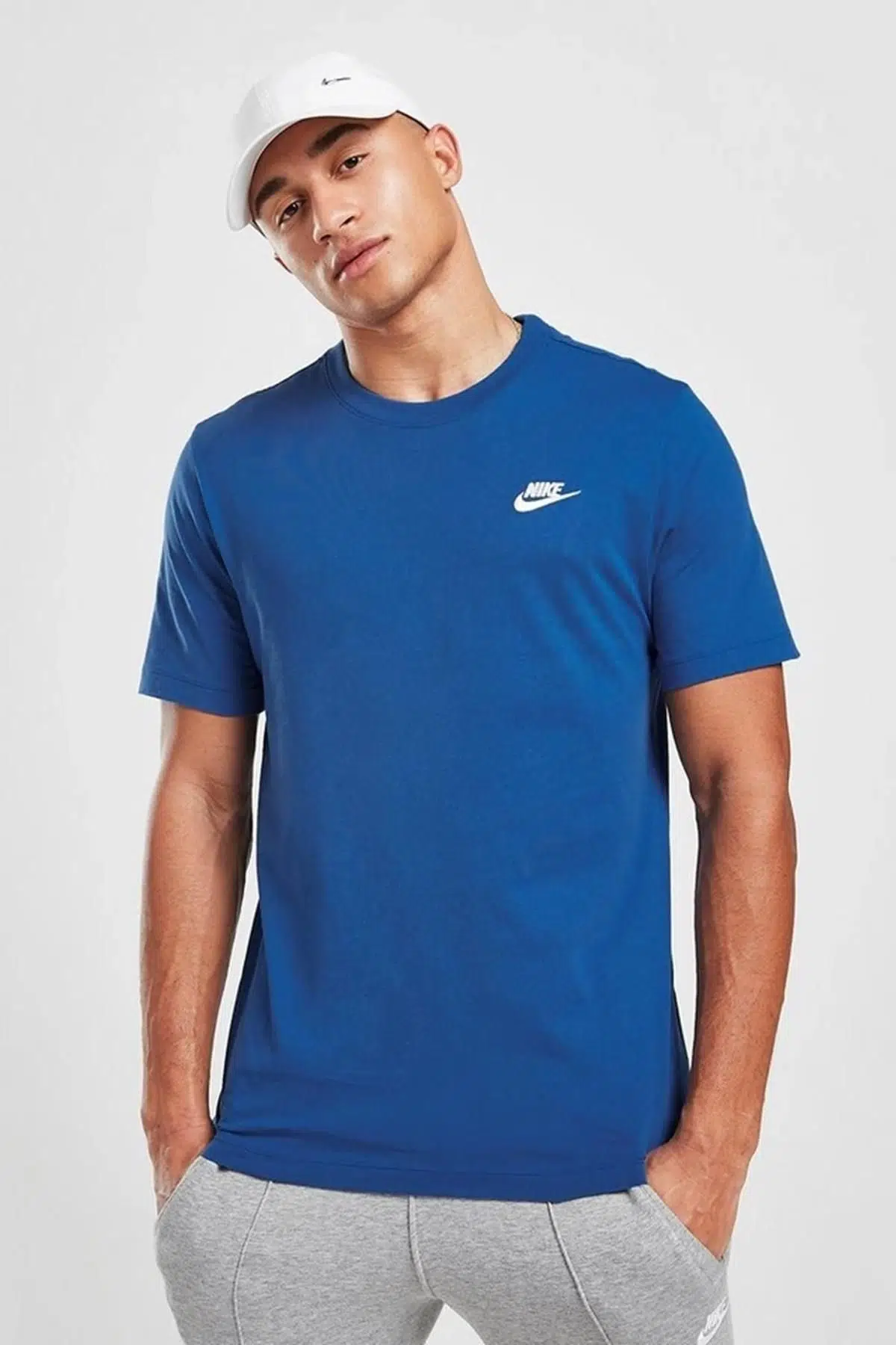 Nike Sportswear Cotton Unisex Short Sleeve Tee Unisex Mavi Tişört