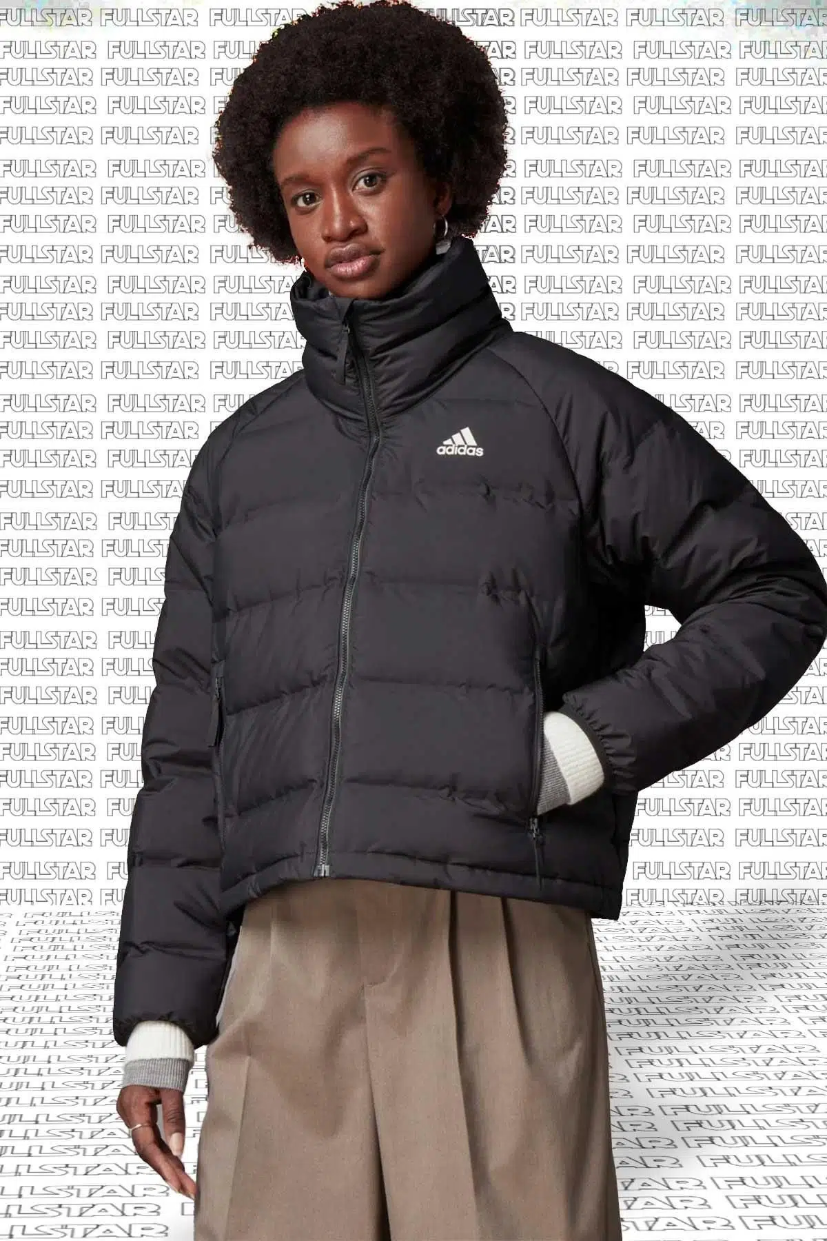 Adidas Helionic Relaxed Fit Down Fill Jacket Kaz Tüyü Bol Kesim Su Uzmanı Kısa Mont