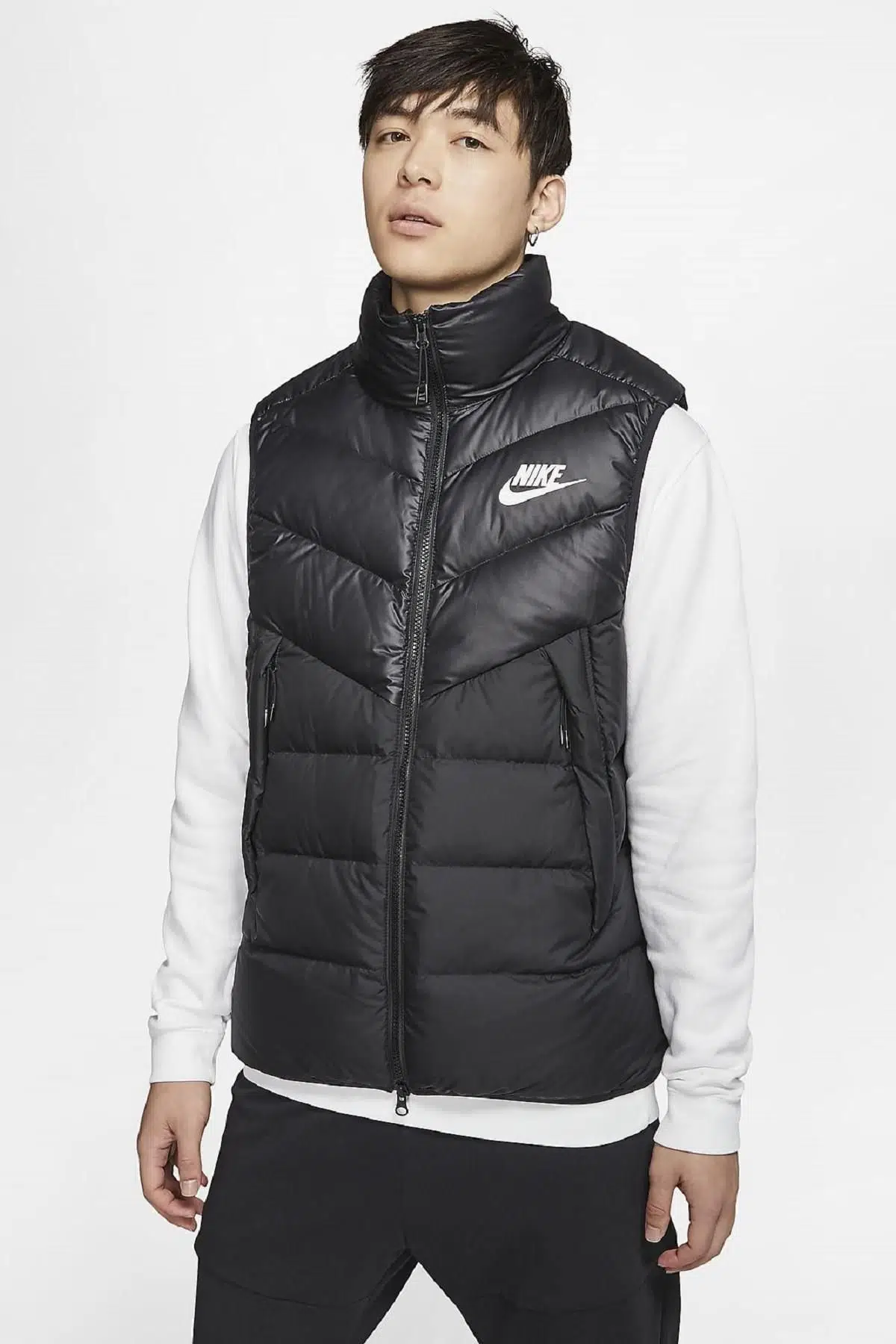 Nike Sportswear Down-Fill Windrunner Shield Erkek Kaz Tüyü Yelek Siyah