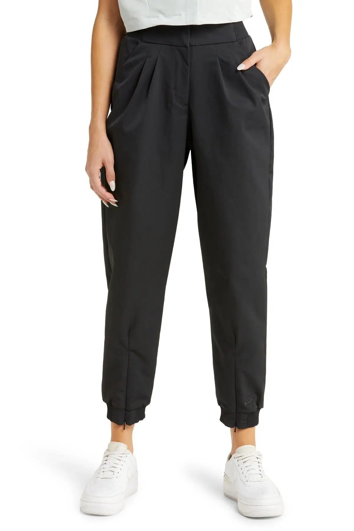 Nike Dri Fit Tech Pack Loose Fit High Rise Trousers Kadın Bol Kesim Dokuma Eşofman Altı Siyah