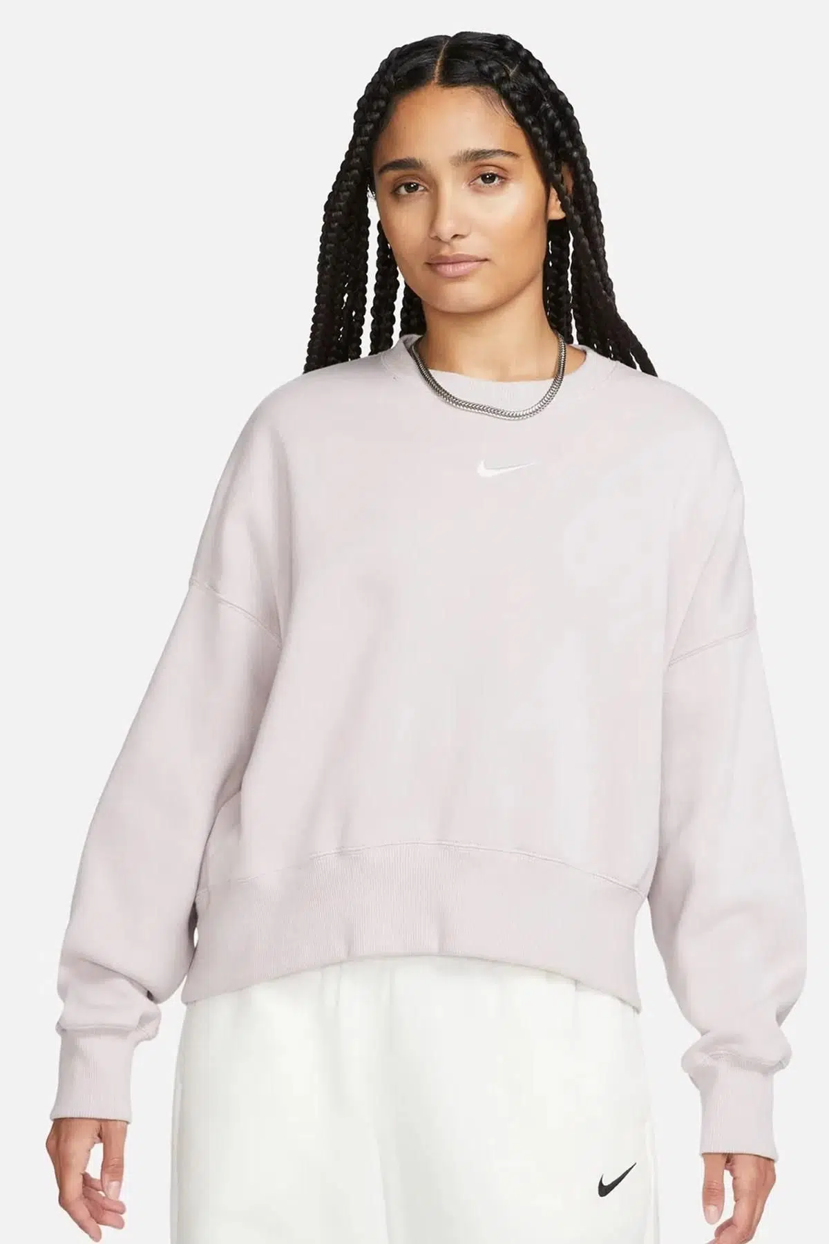 Nike Sportswear Essential Collection Fleece Oversized Kadın Sweatshirt Lila