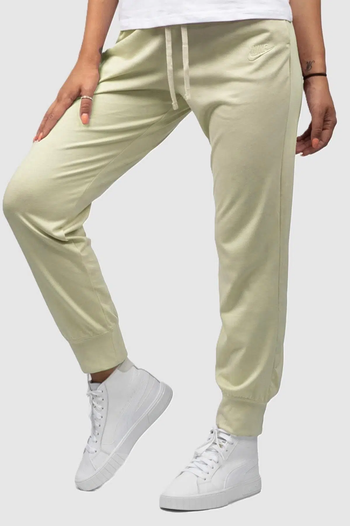 Nike Sportswear Essential Standart Fit Jersy Pants İnce Rahat Kalıp Krem Eşofman Altı