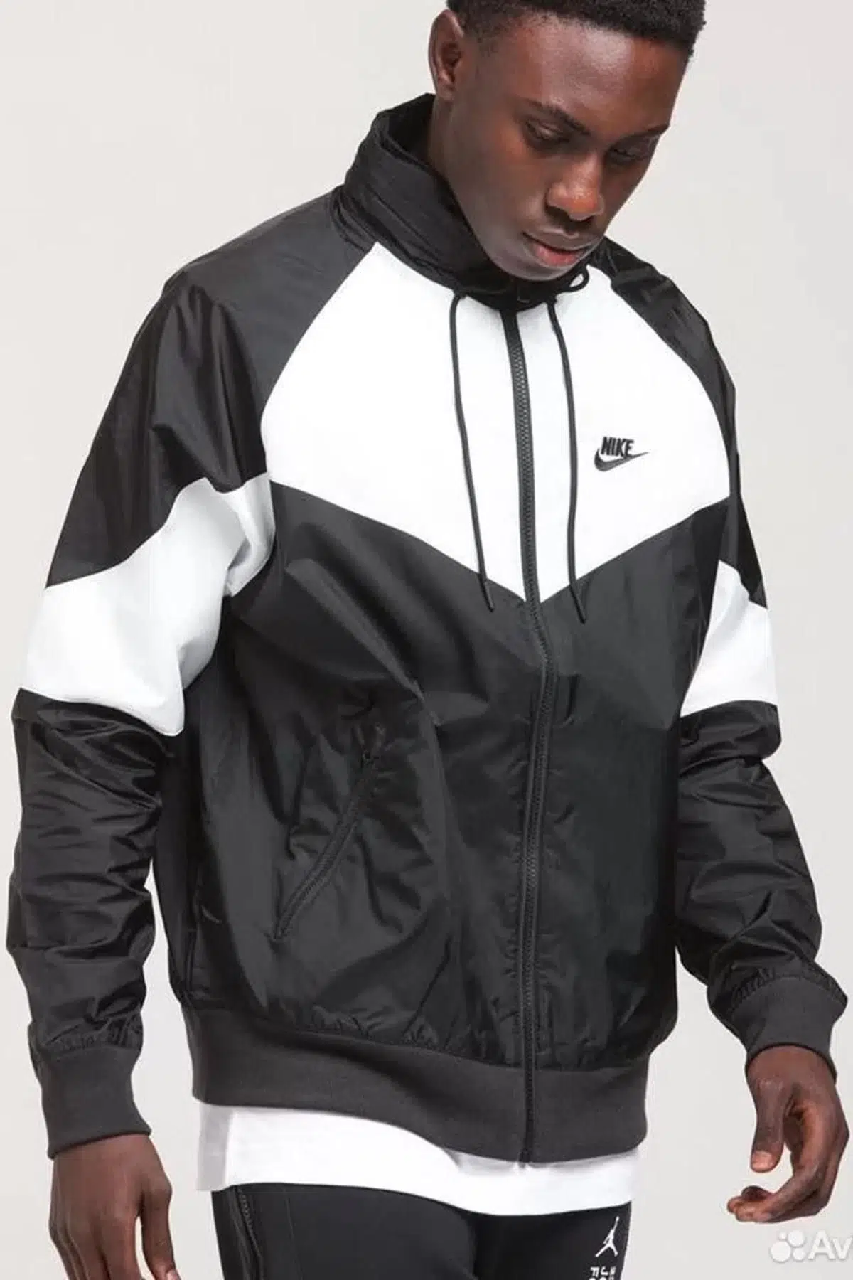 Nike Sportswear Windrunner Full Zip Fermuarlı Kapüşonşlu Erkek Spor Ceket Siyah