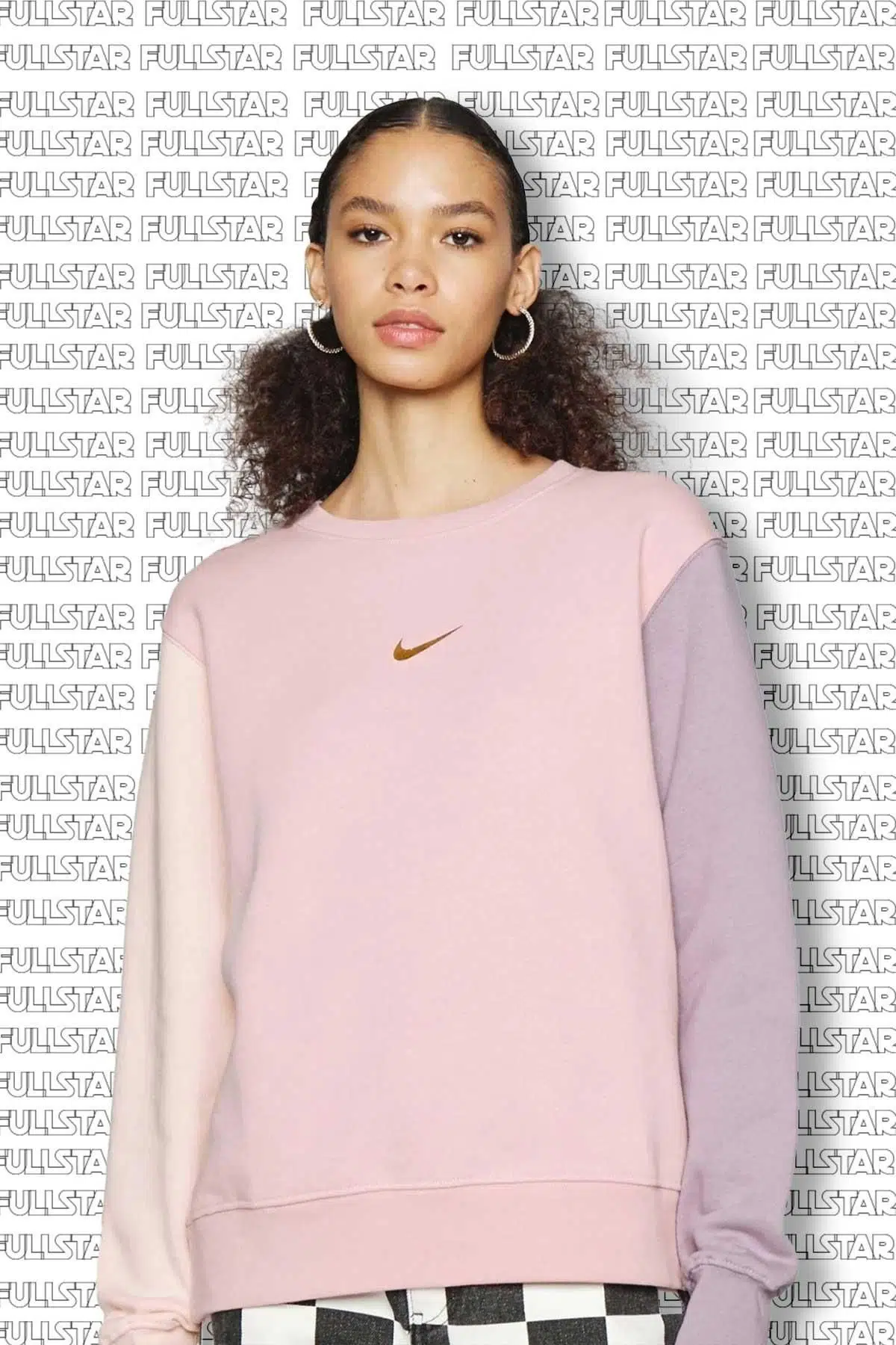 Nike Sportswear Fleece Crew Loose Fit Hoodie Geniş Kalıp Pembe Sweatshirt