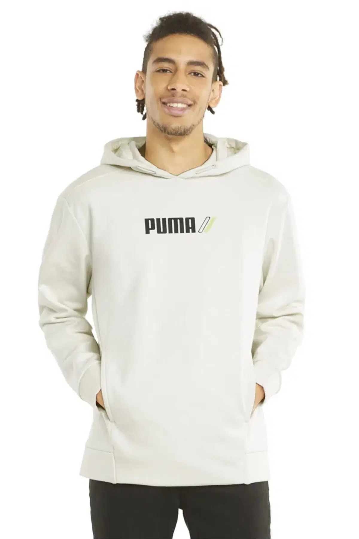 Puma Rad Cal Winterized Erkek Günlük Stil Kapüşonlu Sweatshirt Bej
