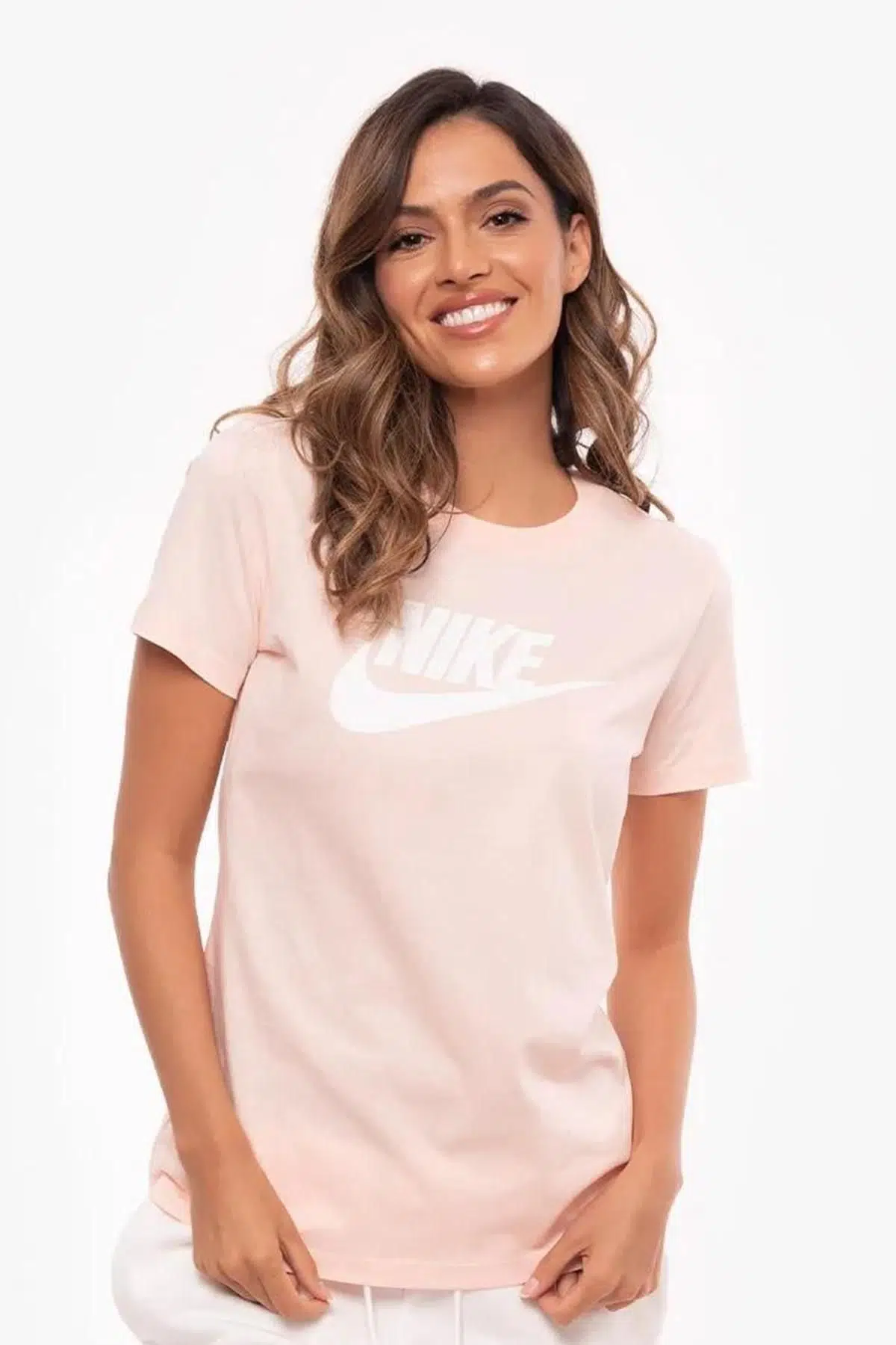 Nike Sportswear Futura Cotton Tee Short Sleeve Baskılı Pembe Tişört