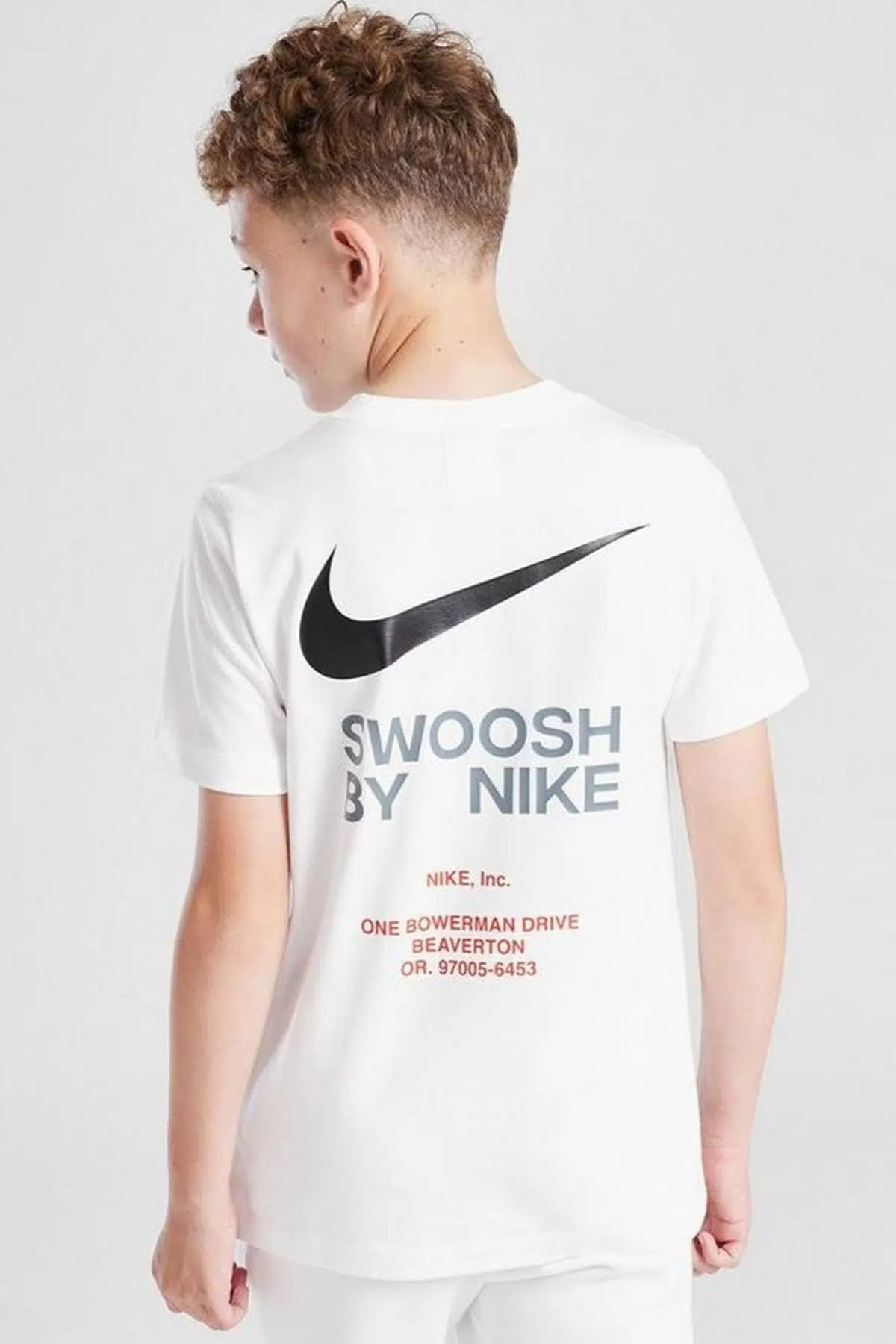 Nike Sportswear Graphic Cotton Kids Tee White Baskılı Unisex Çocuk Tişört Beyaz