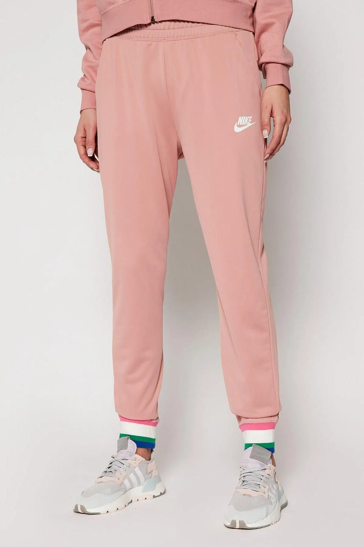 Nike Sportswear Heritage Standart Fit Kadın Eşofman Altı Pembe