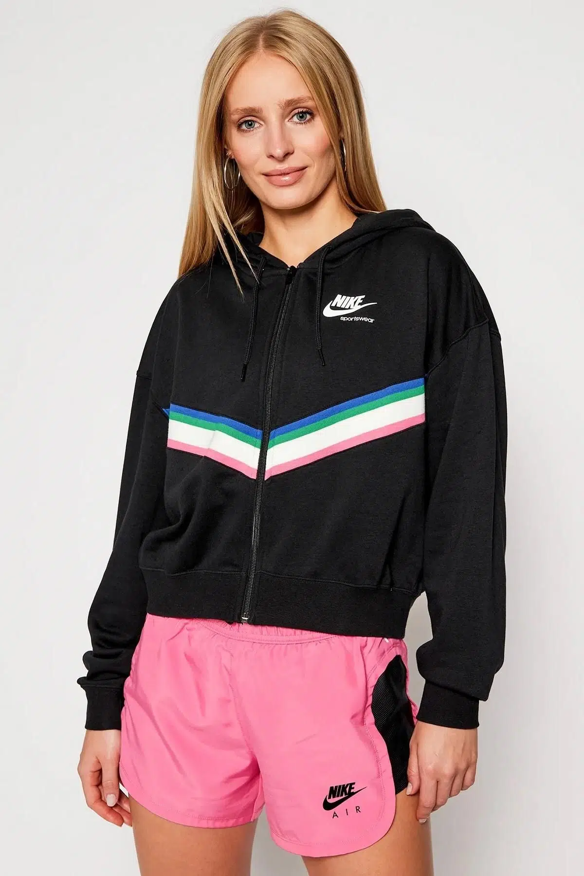Nike Sportswear Heritage Loose Fit Full Zip Hoodie Kapüşonlu Sweatshirt CU 