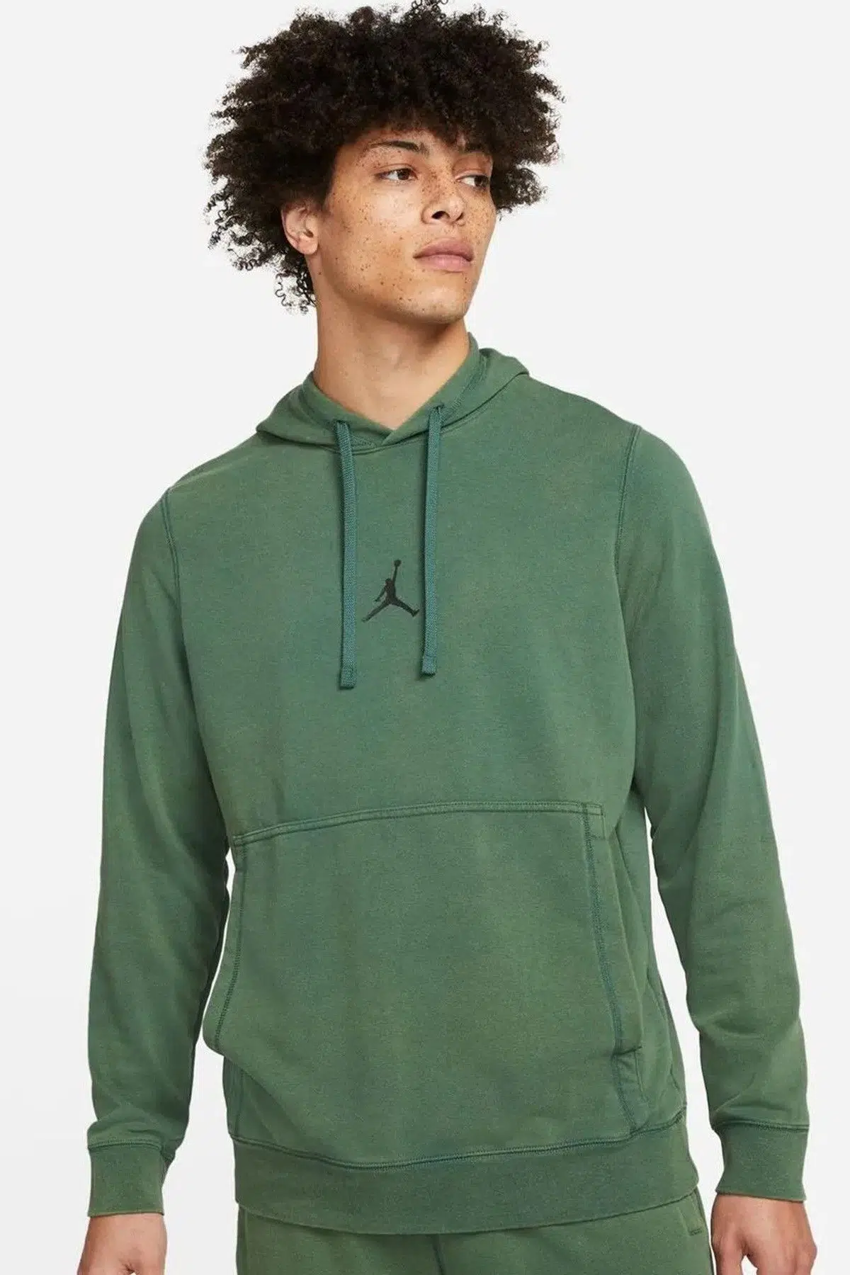 Nike Jordan Dri Fit Men's Fleece Pullover Hoodie Erkek Kapüşonlu Sweatshirt Yeşil