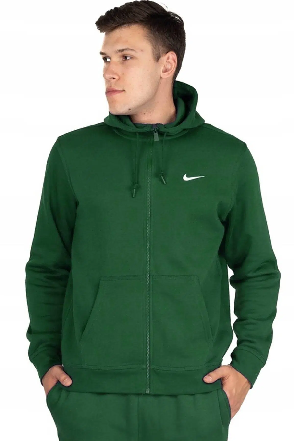 Nike Sportswear Hoodie Full Zip Men's Kapüşonlu Yeşil Sweatshirt