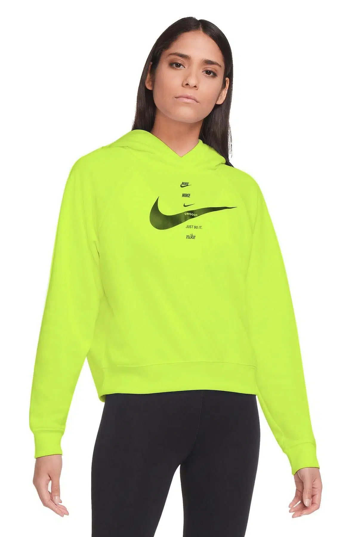 Nike Sportswear Hoodie Neon Green Kapüşonlu Yeşil Sweatshirt