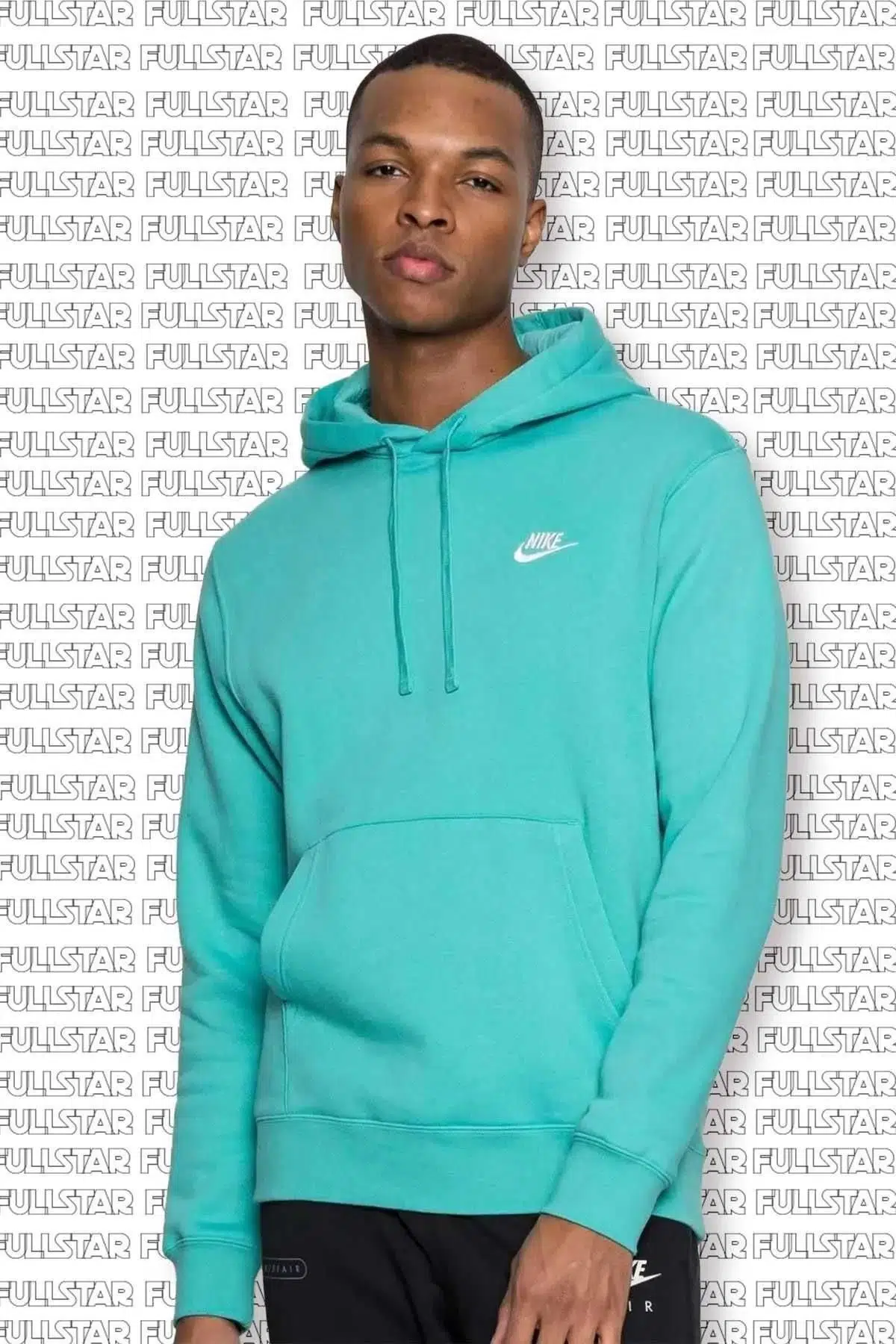 Nike Sportswear Hoodie Sweat Cotton Şardonlu Kapüşonlu Yeşil Sweatshirt