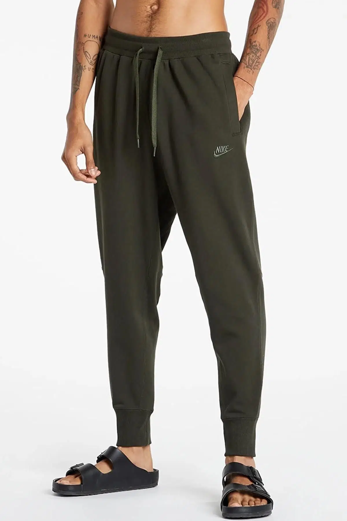 Nike Sportswear Yarı Şardonlu Erkek Eşofman Altı Yeşil