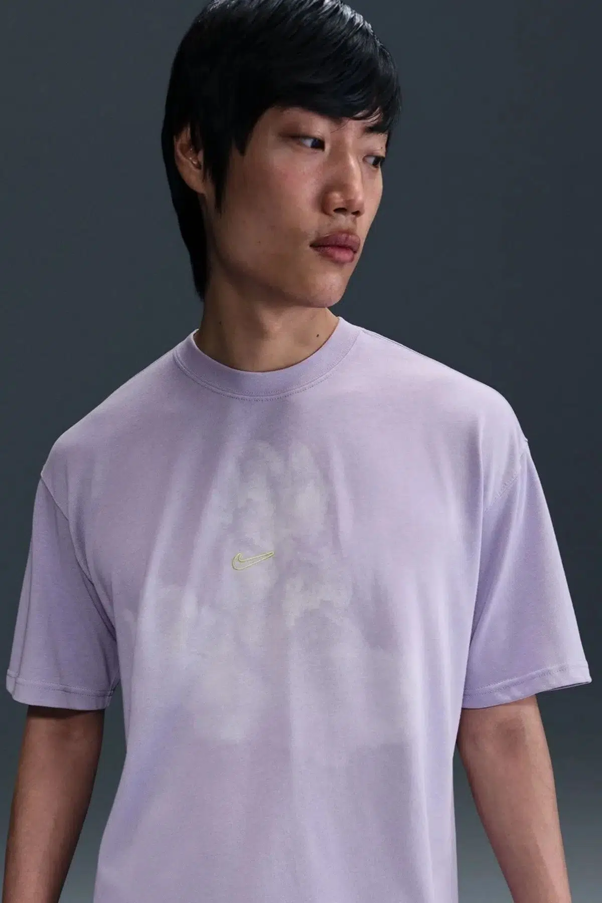 Nike Sportswear Max 90 Loose Fit Mens SS crew Nakış Baskılı Bol Kesim Erkek Günlük Tişört Mor