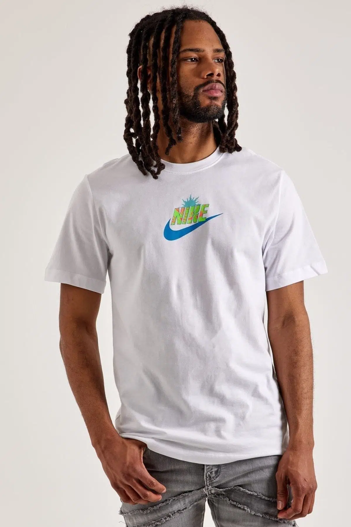 Nike Sportswear Mens Tee Grafik Baskılı Erkek Tişört Beyaz
