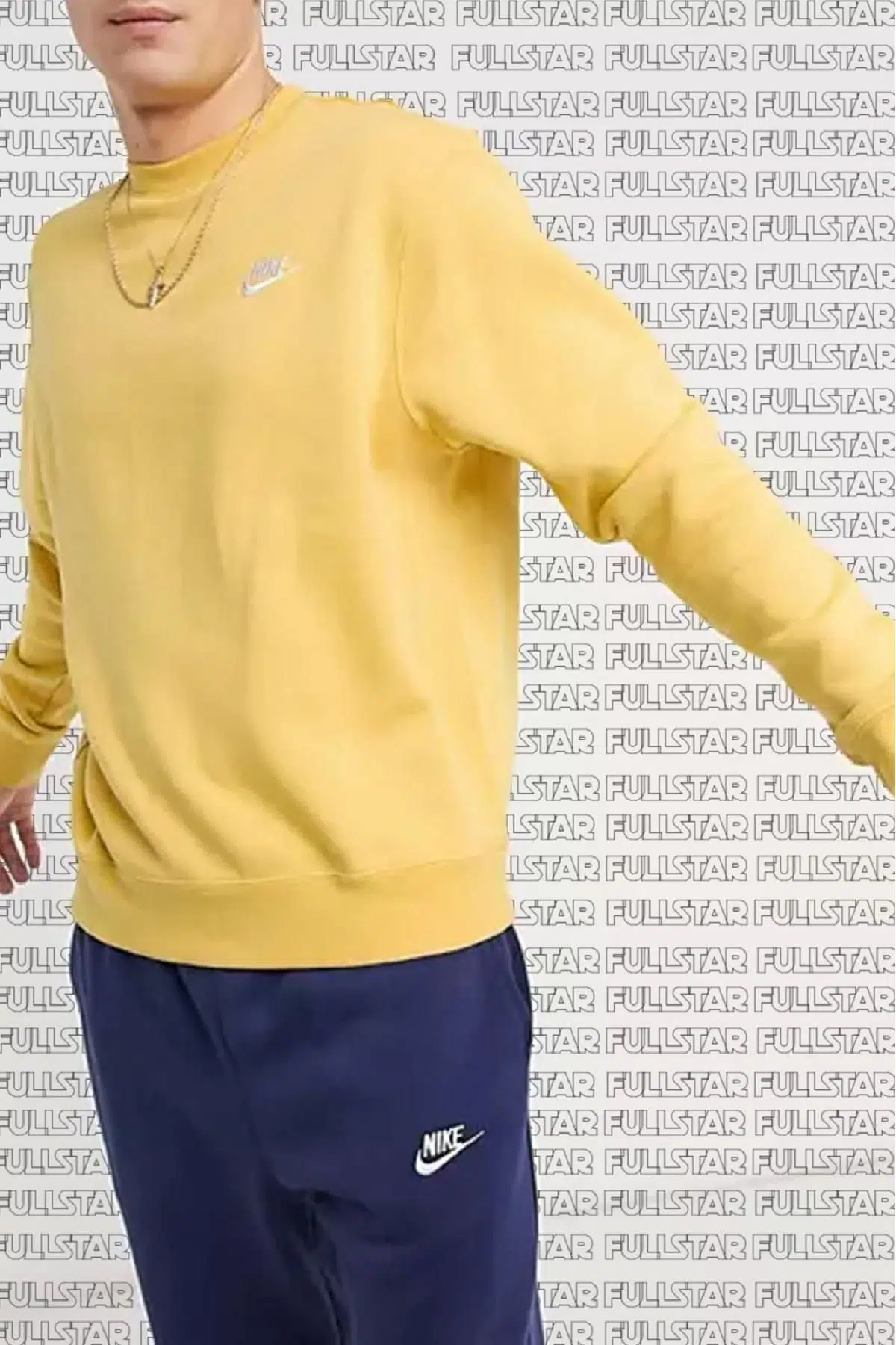 Nike Sportswear Crew Sweat Cotton Pamuklu Sarı Sweatshirt