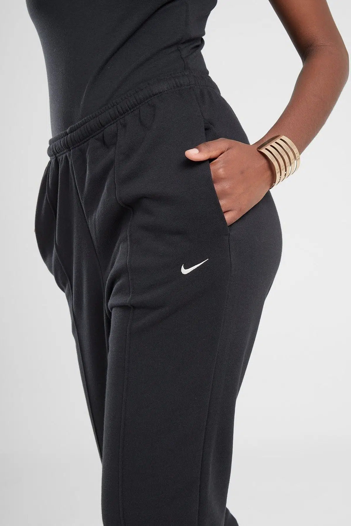 Nike Sportswear Chill Terry High Rise Jogger Kadın Yüksek Bel Slim Fit Eşofman Altı Siyah