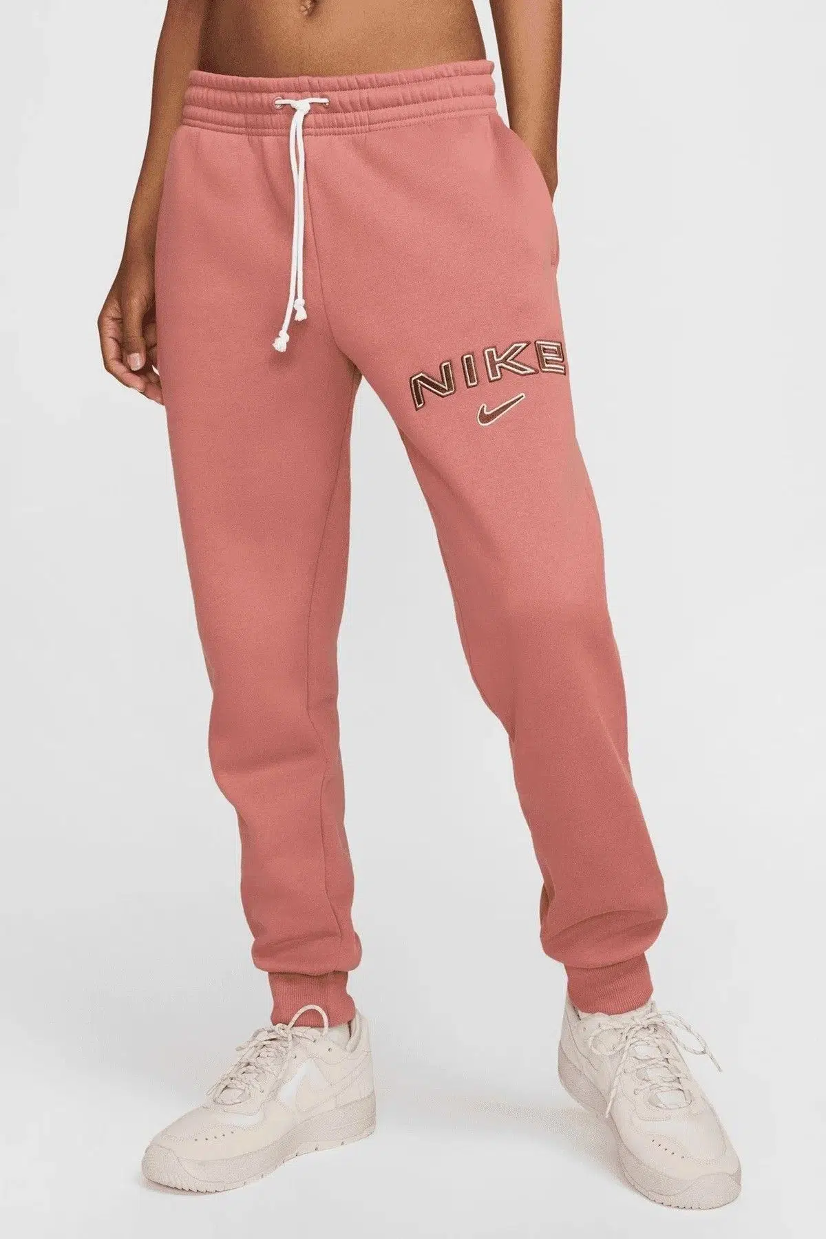 Nike Sportswear Phoenix Fleece Mid Rise Standart Fit Kadın Eşofman Altı Kiremit