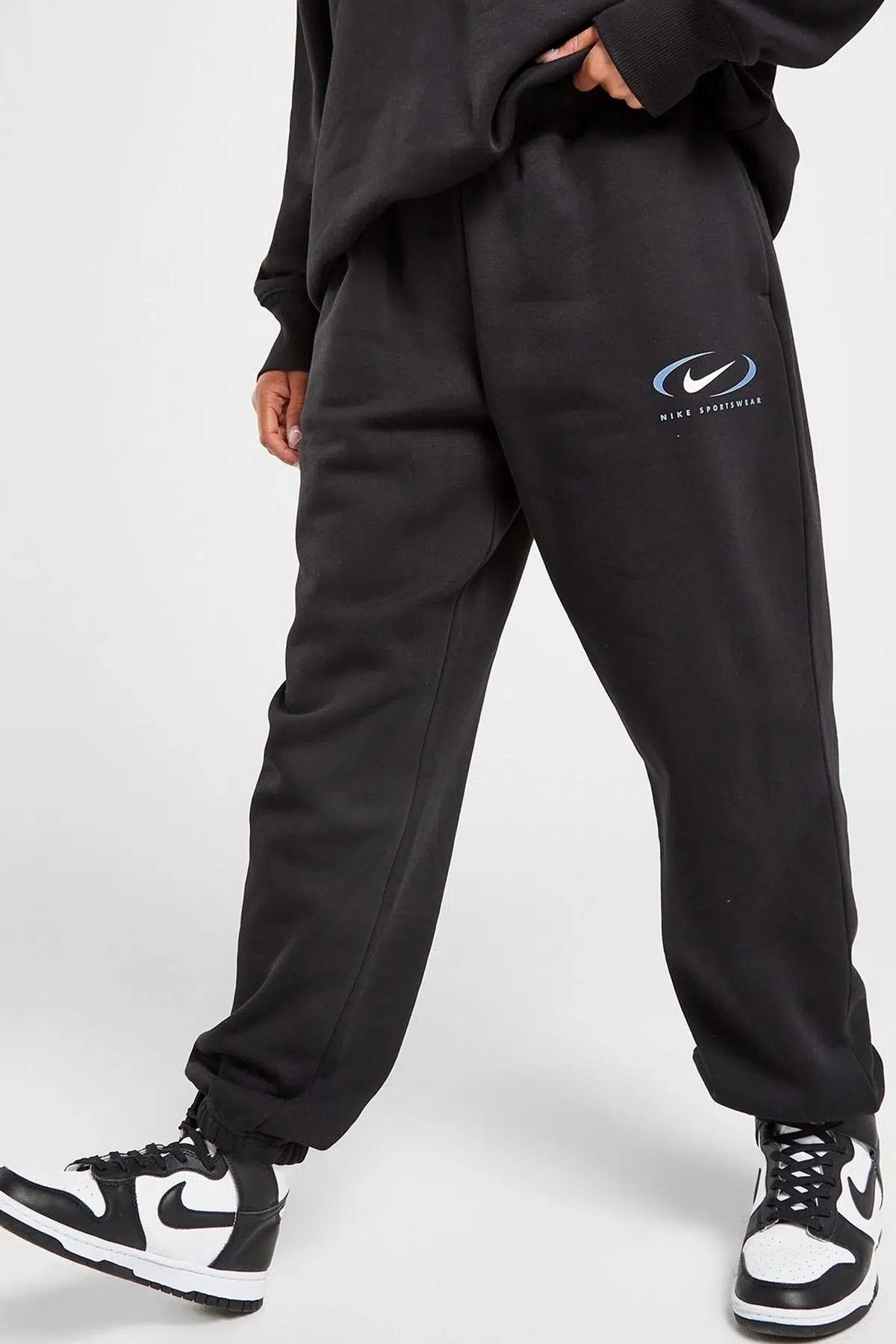 Nike Sportswear Phoenix Fleece Oversize High Rise Pants Kadın Oversize Yüksek Belli Şardonlu Eşofman Altı Siyah